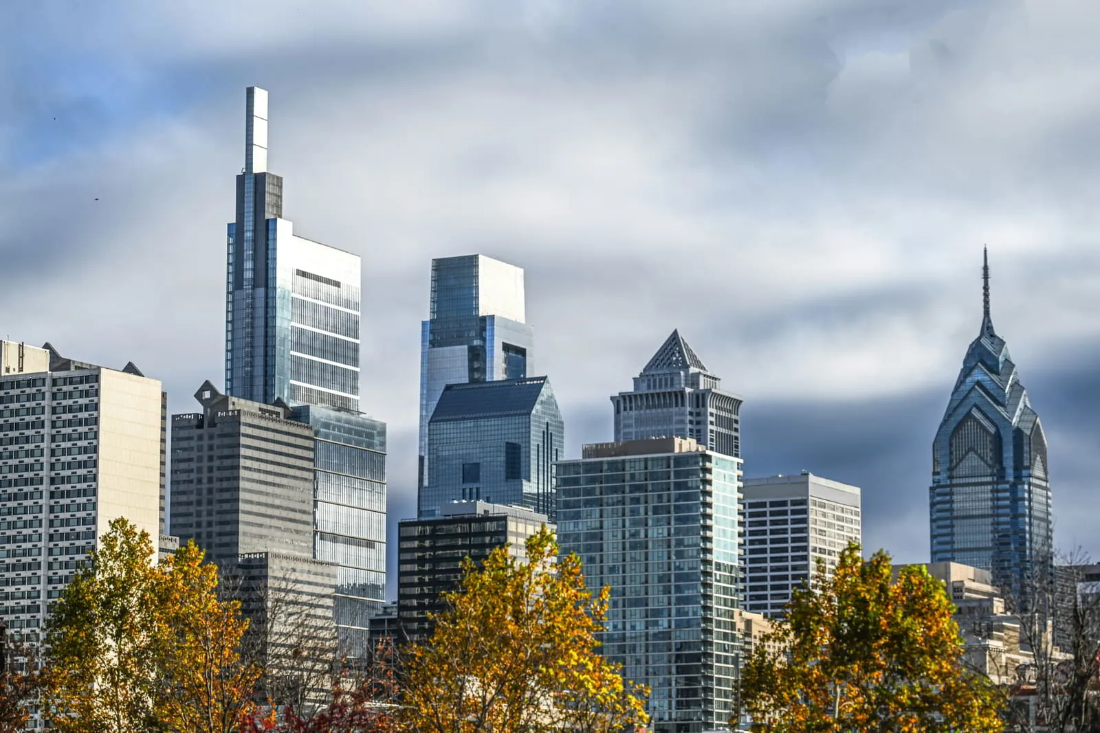 Modern business district representing the breadth of industries served